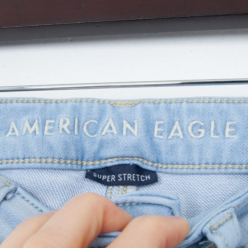 American Eagle Super Hi-Rise Jegging Skinny Jeans Size 0S - Picture 3 of 7